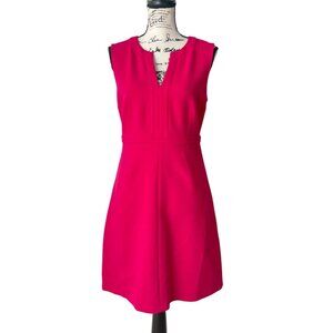 Diane Von Furstenberg Pink Sleeveless A-Line Dress With Keyhole Neckline Size 6
